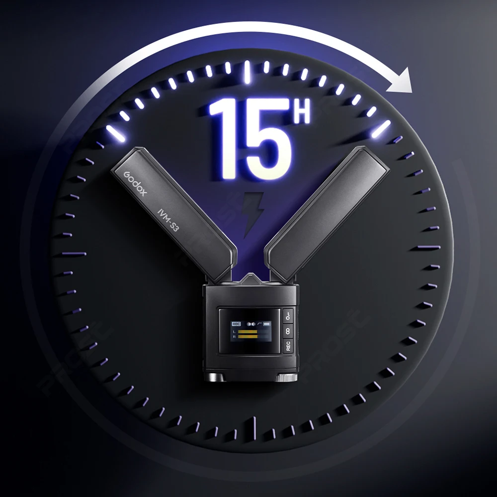 ميكروفون Cardioid من نوع Godox Machine-Top Godox ، بطارية ليثيوم مدمجة ، هواتف DSLR ، العيش في الهواء الطلق ، من نوع Godox