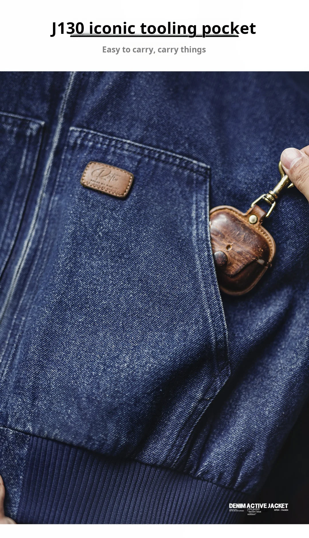 Maden Retro Men's J130 10.5oz Denim Jacket Heavyweight Washed Aged Hooded Jacket Zipper Work Coat with Large Pockets for Fall 28 S9282011fce194e5ca9fd0c2bcbb7eb0dk