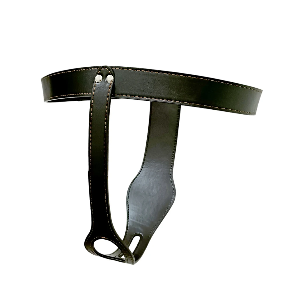 Leather Female Chastity Belt Masturbator Strap on Pants Adjustable Underwear Chastity Lock Device Sex Toys for Woman view 4