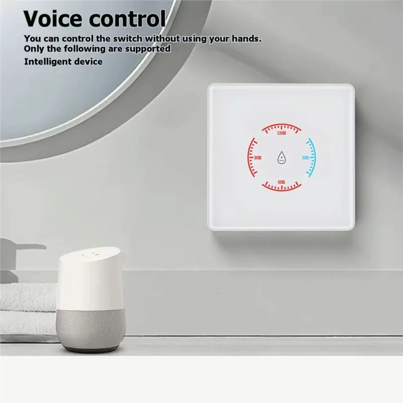 DT51 Tuya WiFi Smart Boiler Switch 3500W Metered Water Heater Switch EU Standard Touch White