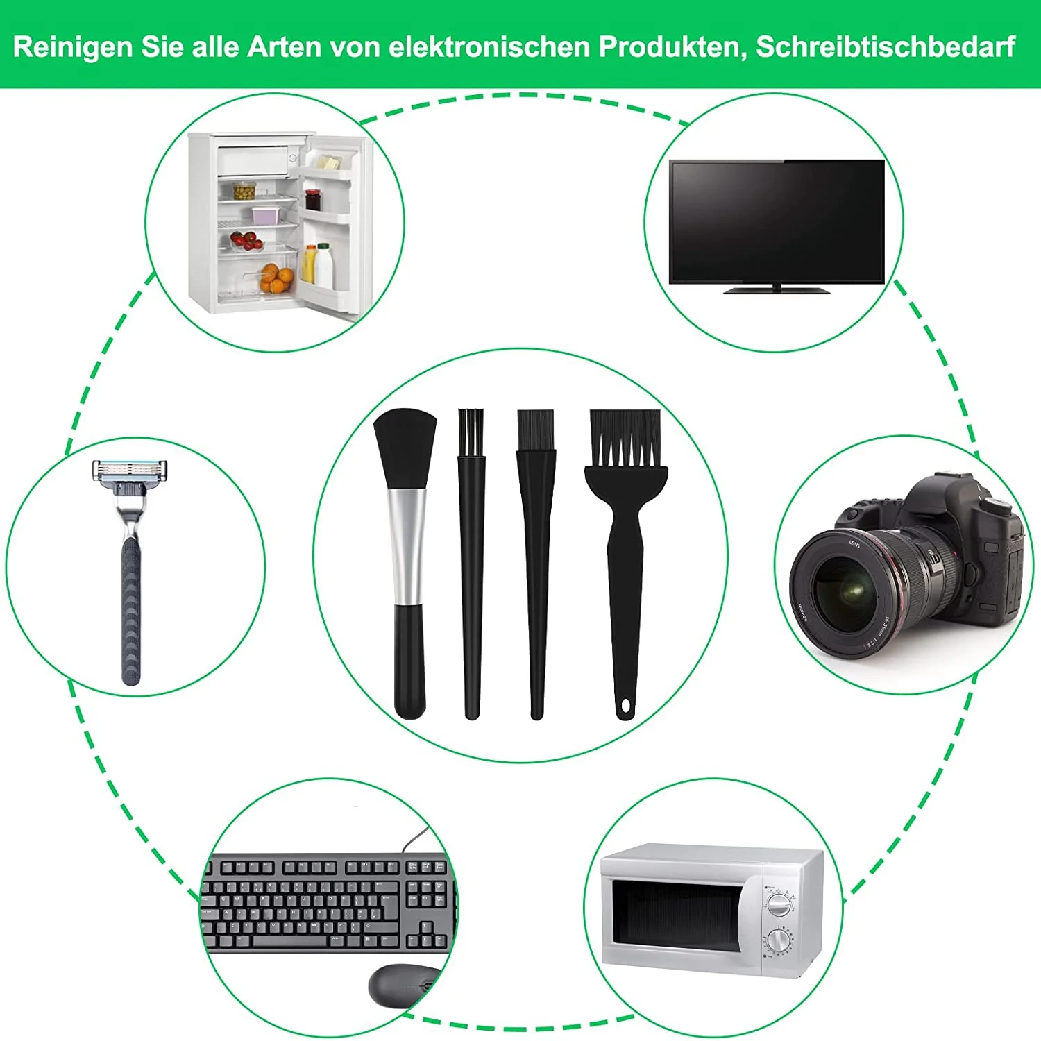 4Pcs Antistatic Brush Kit,Multi Antistatic Brush Keyboard Computer Cleaner Brush,for Laptop Keyboard Circuit Board