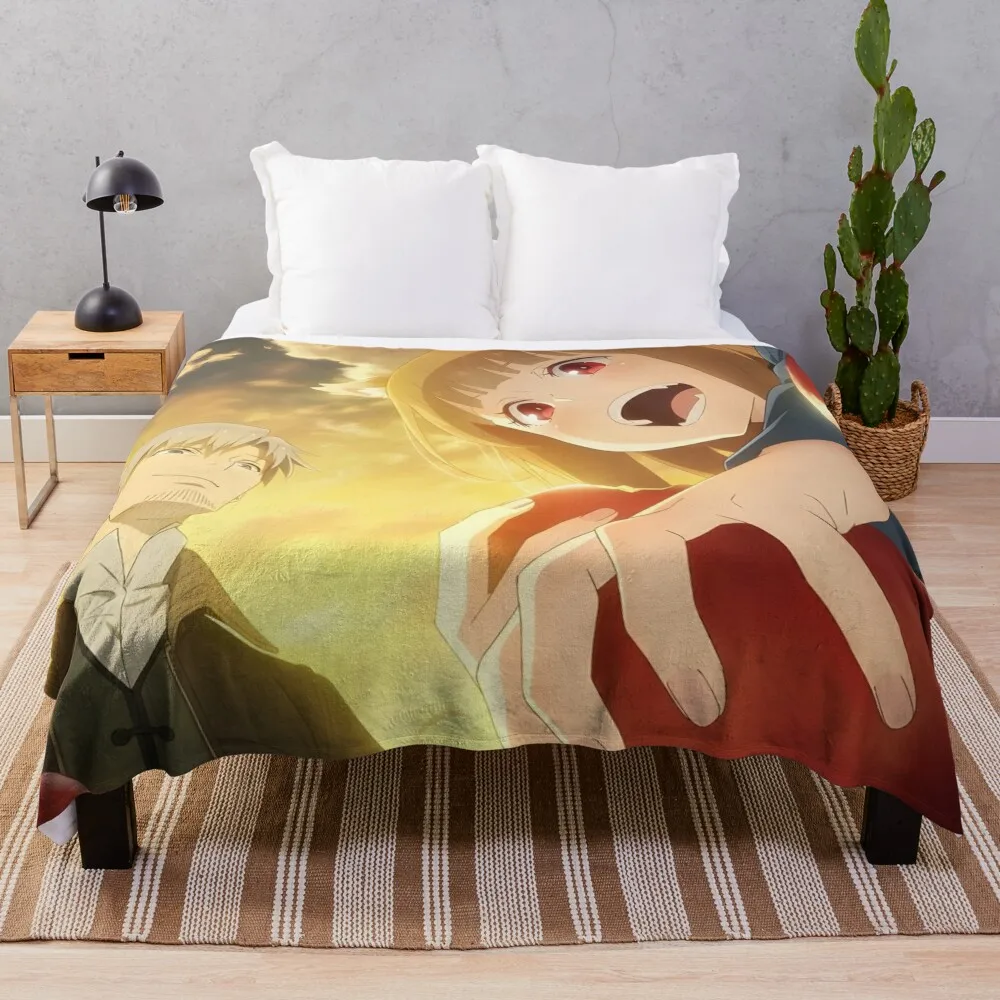 Ookami to Koushinryou: Merchant Meets the Wise Wolf - Picking Apple Throw Blanket Furrys Weighted Luxury St Blankets