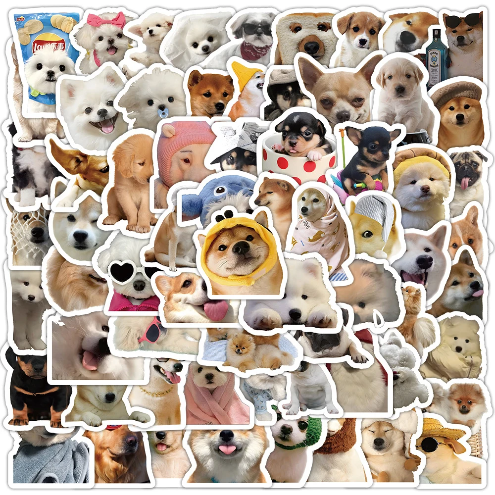 10/30/50/100pcs Cute Animal Dog Meme Stickers Kawaii Puppy Graffiti Sticker DIY Phone Case Luggage Skateboard Decals Decoration