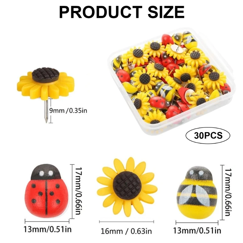 Tachuelas decorativas para pulgar, alfileres mapa, tablón anuncios corcho para escuela y oficina