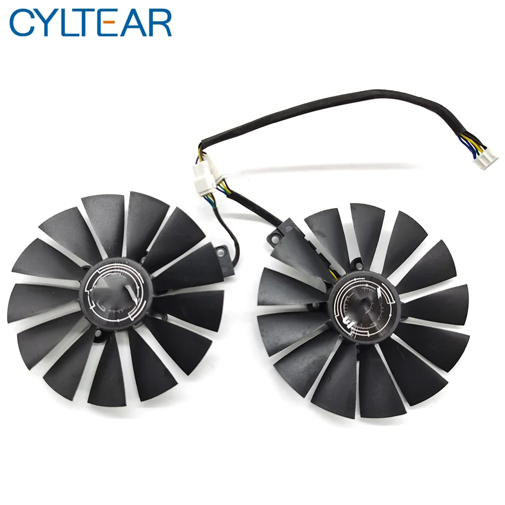 

2Pcs/lot FDC10M12S9-C 12V 0.25AMP 95mm VGA Fan For ASUS STRIX DUAL RX 580 O4G RX580 O8G Gaming 4PIN 13blades Cooling Fan