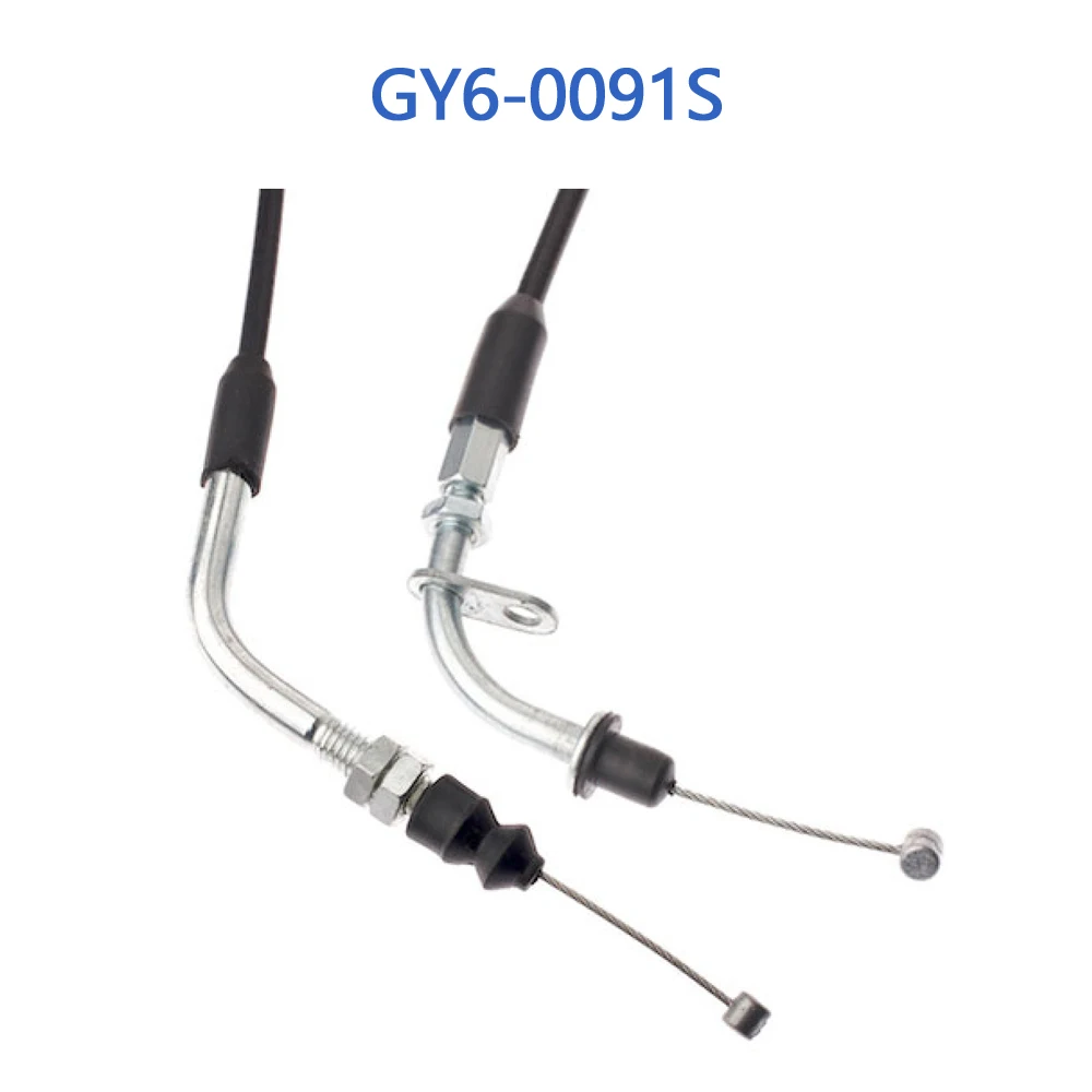 Cable de acelerador de GY6-0091S con rebanada de bloqueo para motor GY6, 50cc, 4 tiempos, Scooter chino, ciclomotor 1P39QMB