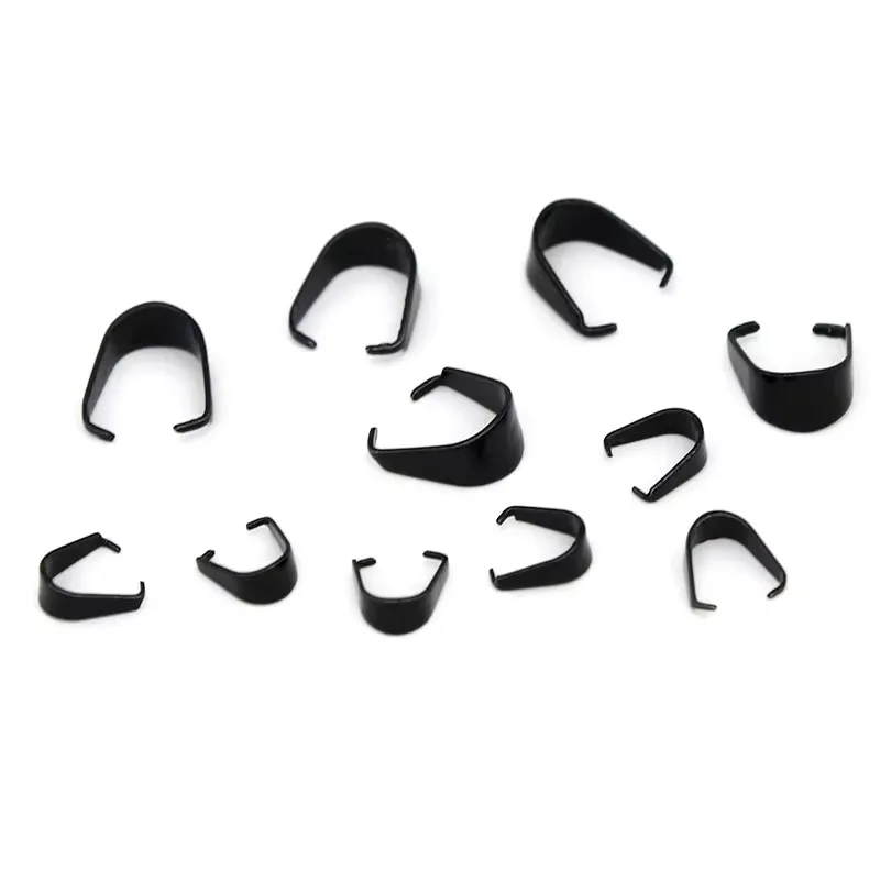 50-30 Stück Edelstahl-Anhängerverschlüsse, Charms-Clips, Pinch-Bail-Verschlüsse, Verbinder für die Schmuckherstellung, DIY-Anhänger, Halsketten – Detail 2