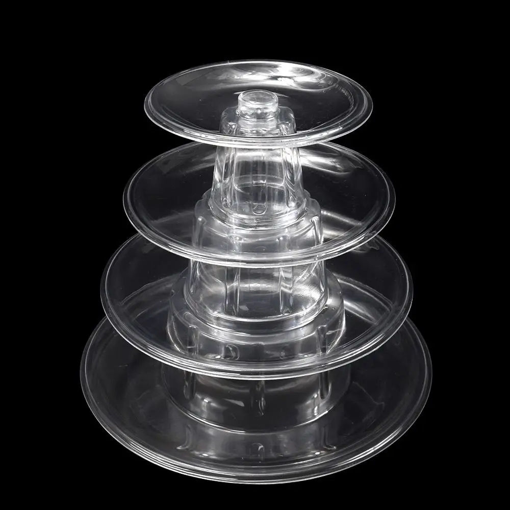 Easy Cleaning Food Grade Cupcake Tower Rack Clear PET Material Macaron Display Stand Reuseable Cake Placing Rack Cake Tools
