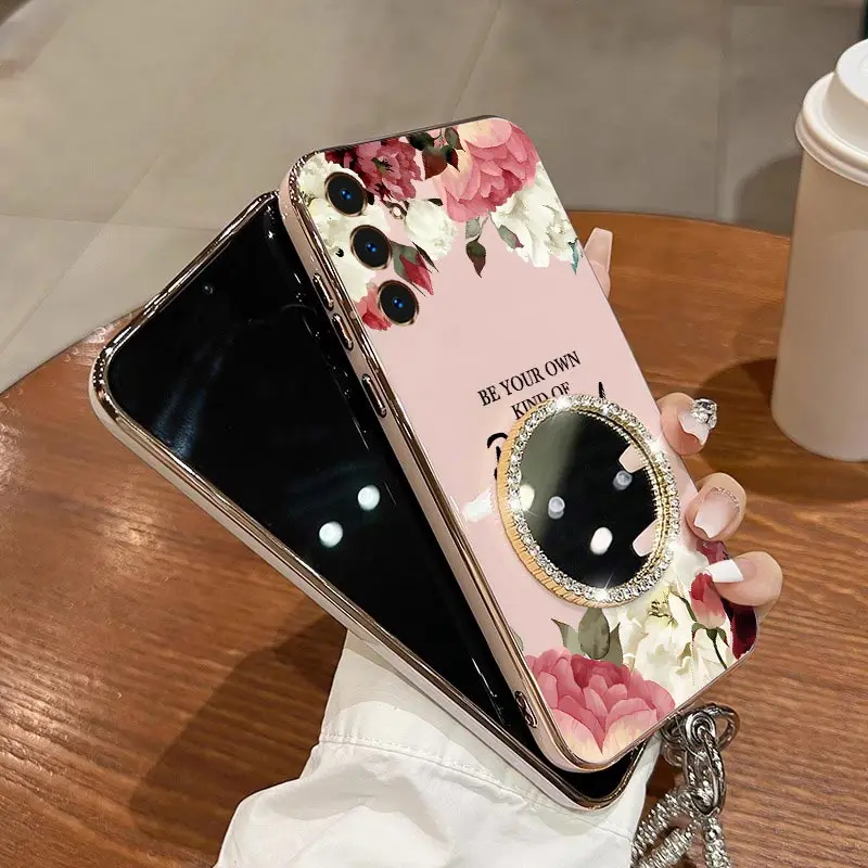 53 زهرة بارك سوار تصفيح قضية الهاتف لسامسونج A50 A91 A52S A34 A53 A35 A71 A42 A52 A25 A55 A50S A73 A54 A51 غطاء #4