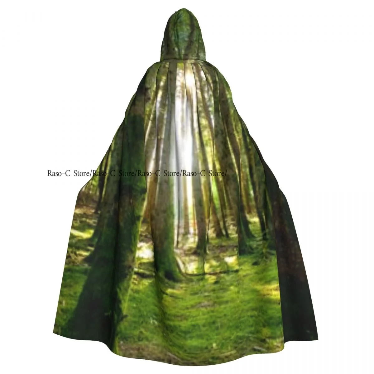 Adult Cloak Cape Hooded Scenic Scenery Sunbeams Sunny Day Morning Medieval Costume Witch Wicca Vampire Elf Purim Carnival Party