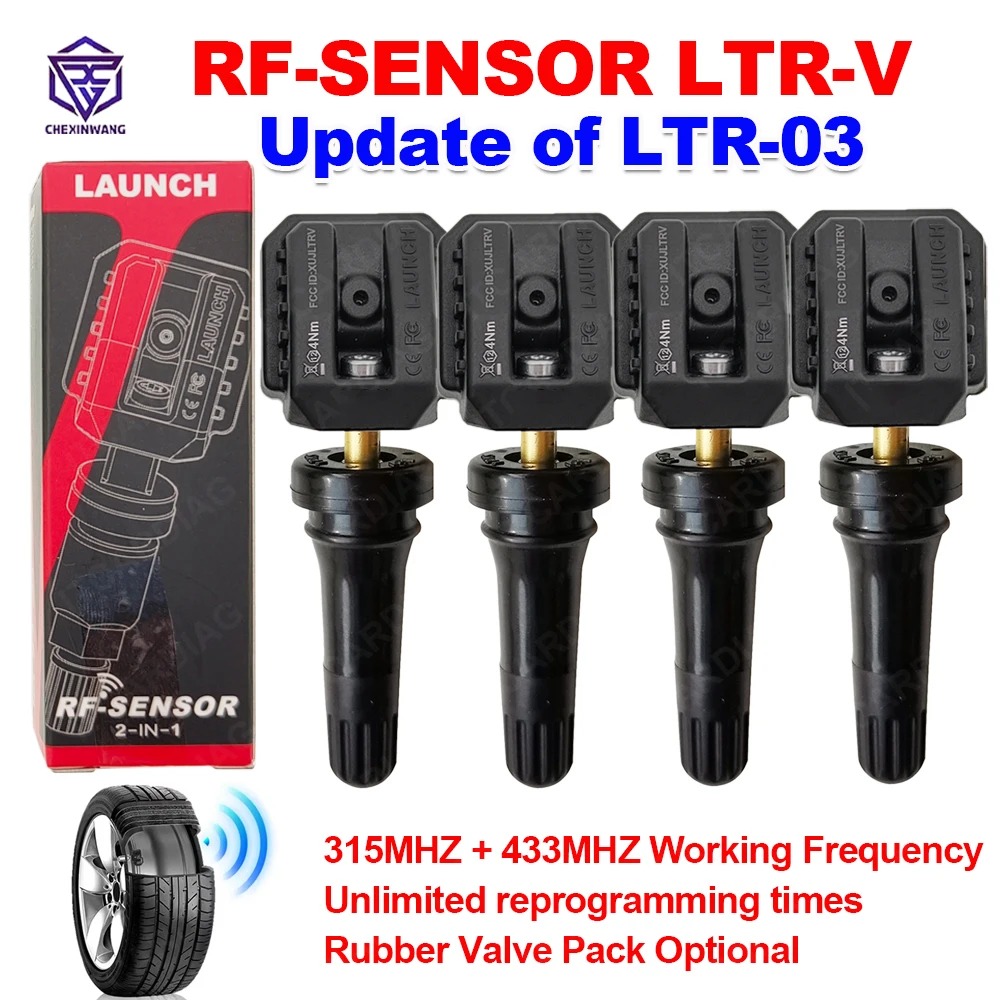 

LAUNCH X431 LTR-05 Датчик RF-SENSOR LTR-V 2в1 315/433 МГц TPMS Инструмент для ремонта шин Сканер TSGUN Датчик температуры давления в шинах