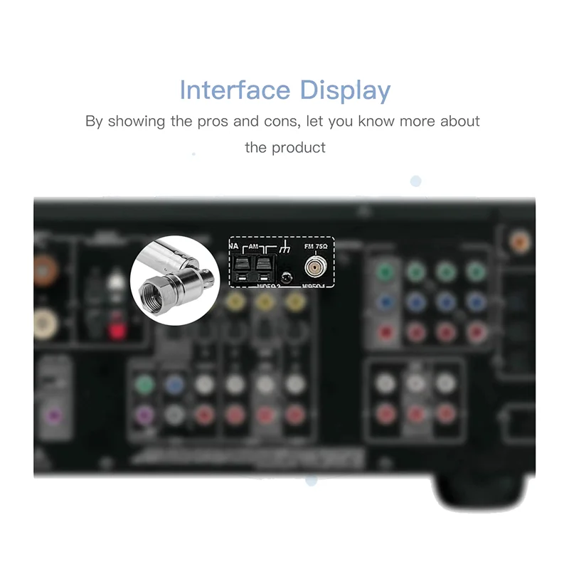 FM ラジオアンテナ交換伸縮ネジ F タイプオスプラグコネクタアダプタ AV ステレオレシーバーホームアンプ
