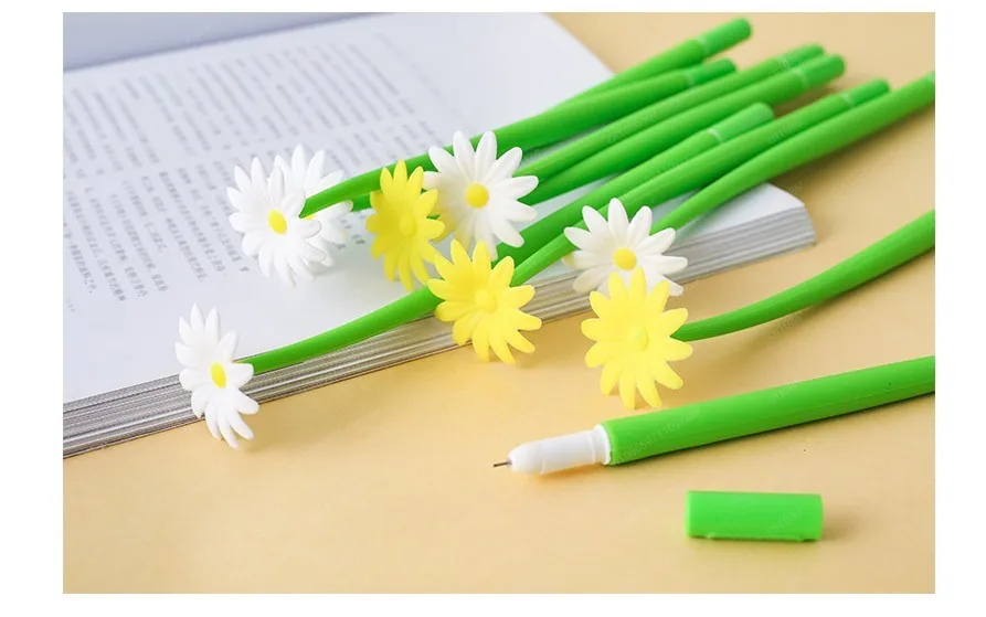 

36PCS Fresh and elegant Pentagram petals Pentagram silica gel pen stationery store Rollerball pen