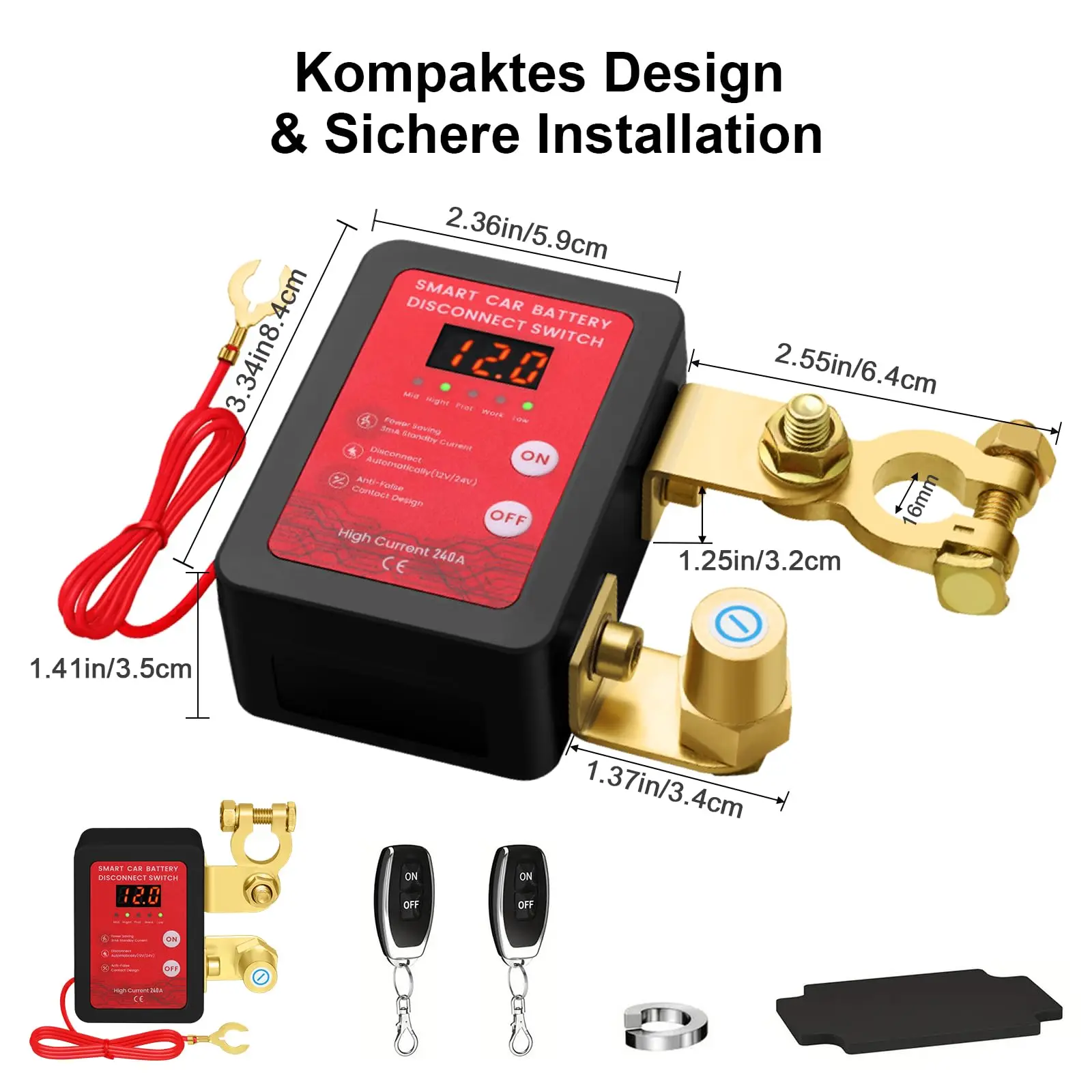 12V Fernbedienung Batterie Trennschalter Smart Spannung Auto Batterie Kill Schalter für Fahrzeug RV ATV Lkw Boot mit LED – Detail 8