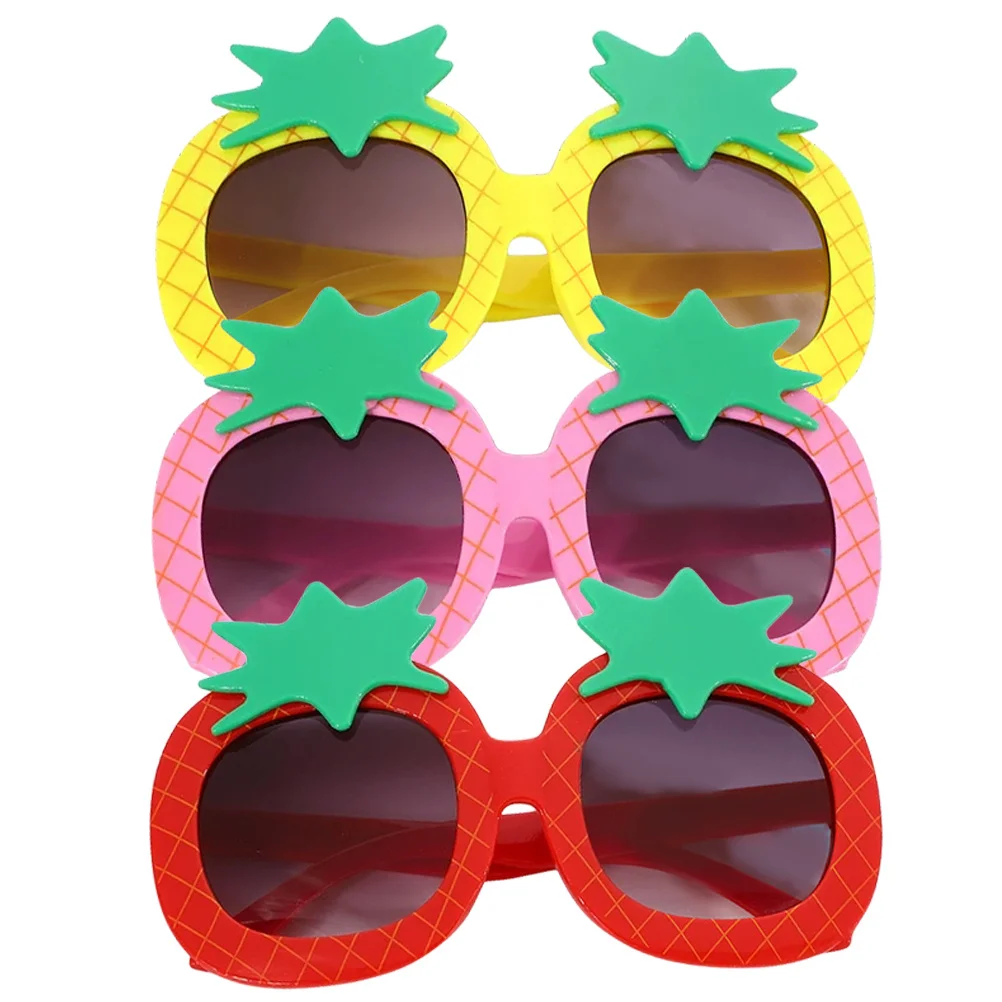 

3Pcs Cartoon Pineapple Toddler Sunglasses Decor Eyewear Unique Design Kids Gift Toddler Sunglasses Baby Glasses