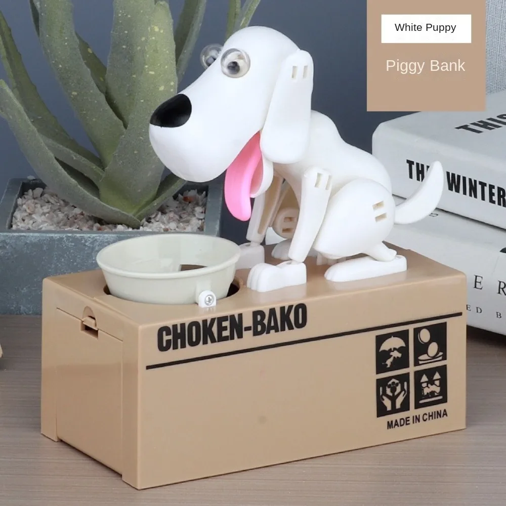Novo bonito cão cofrinho durável anti-queda inteligente filhote de cachorro gato caixa cofrinho automatizado eletrônico caixa de poupança de dinheiro para presente de aniversário