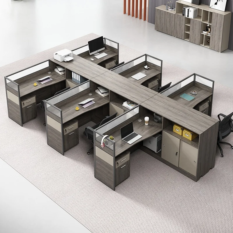 Commercial Furniture 4 6 Staff office partition table workstation cubicle Bureau de travail Office Furniture office table Set