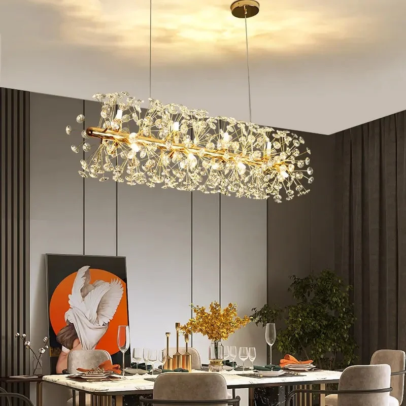 Crystal Modern LED Ceiling Chandelier Lighting for Living Room Bedroom Kitchen Dining Room Home Decoration Indoor Hanging Lamps