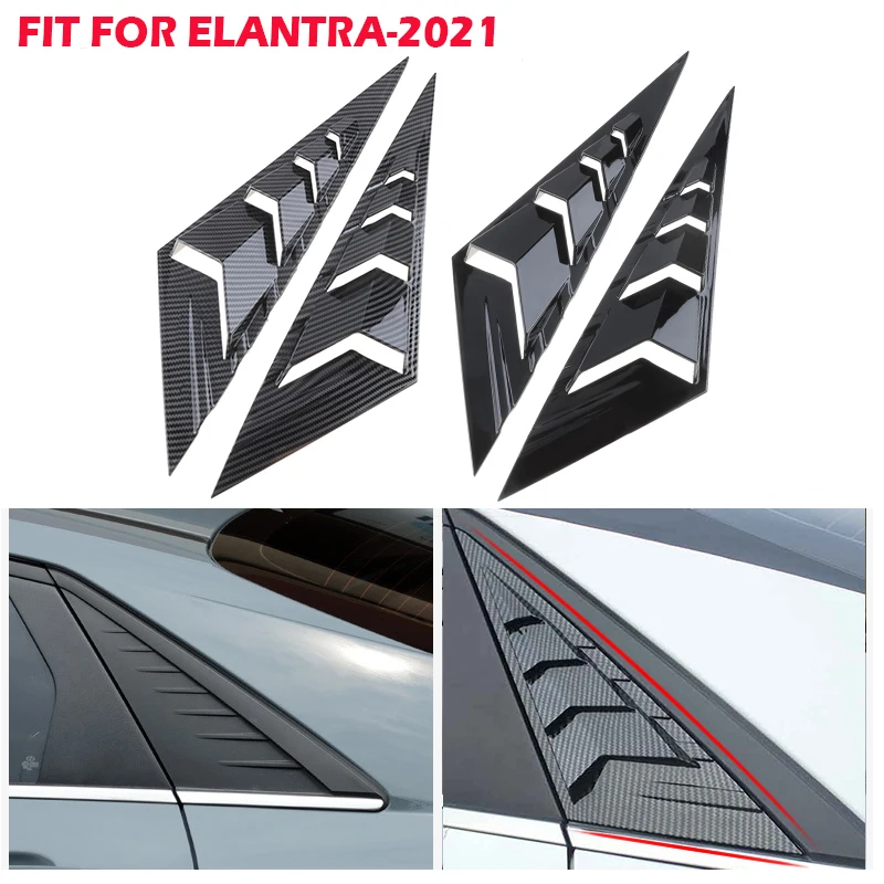 Rear Side Window Louvers Quarter Window Spoiler Fit for Hyundai Elantra Avante CN7 2021-2024 Panel Car Accessories Fake Vent