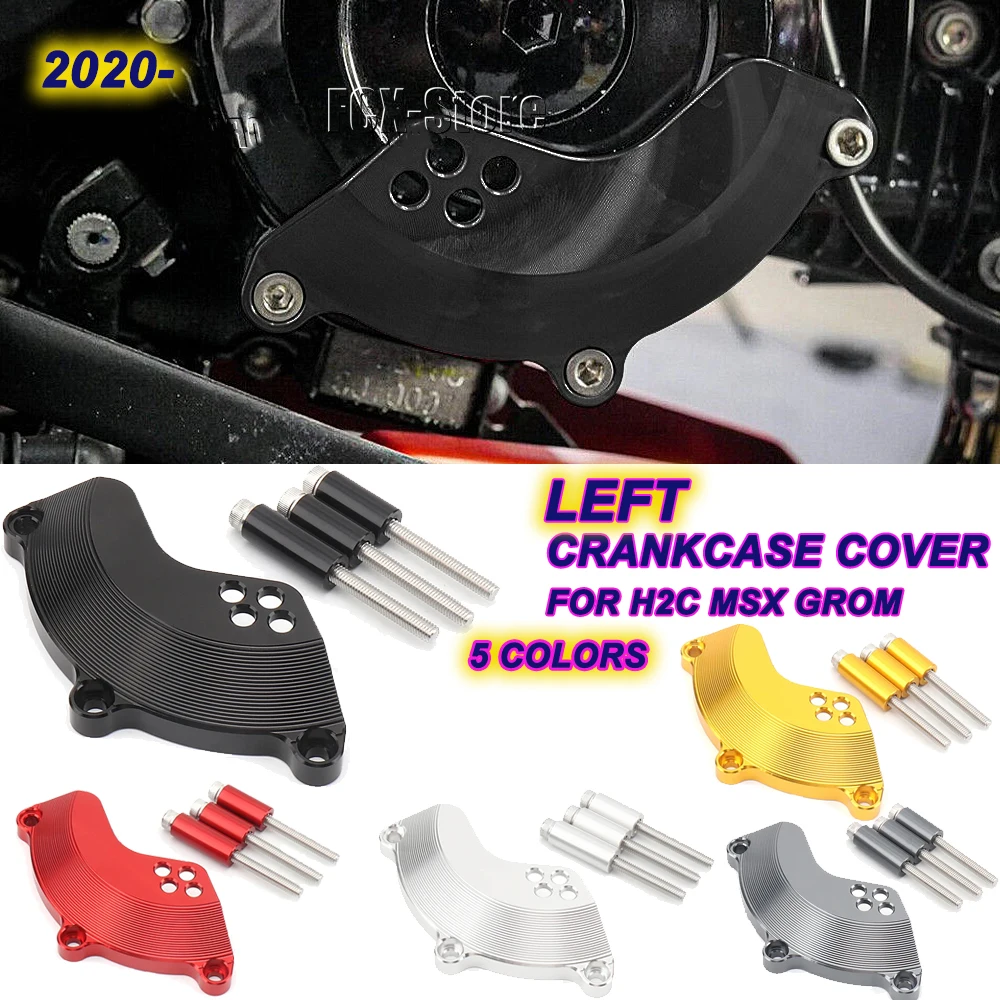 Engine Case Crash Slider Protector For HONDA H2C MSX GROM 2020 - 2022 Motorcycle Accessories Crankcase Cover Guard H2C Msx Grom