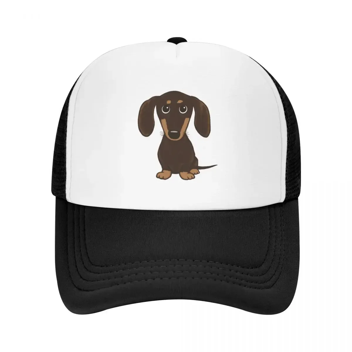 Cute Chocolate Dachshund Cartoon Wiener Dog Baseball Cap Streetwear summer hat Baseball Men Women's