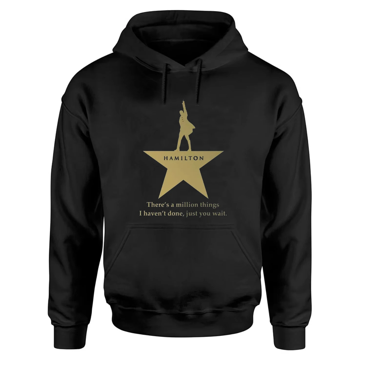 American Musical Hamilton Gold Star Symbol Pullover Hoodie New 100% Cotton Comfortable Casual Mens Sweatshirt Fashion Streetwear