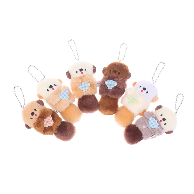 10cm Qualia Capsule Toys Pocket Stuffed Puffy Sea Otter Cute Kawaii Plush Dolls Ball Chain Gashapon Figure