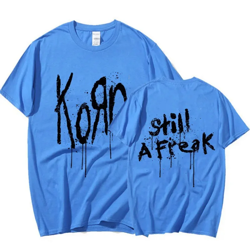 Korn Music Concert Rock Band World Tour Pure Cotton T-shirt Personalized Street Versatile 2024 Summer Fashion T-shirt