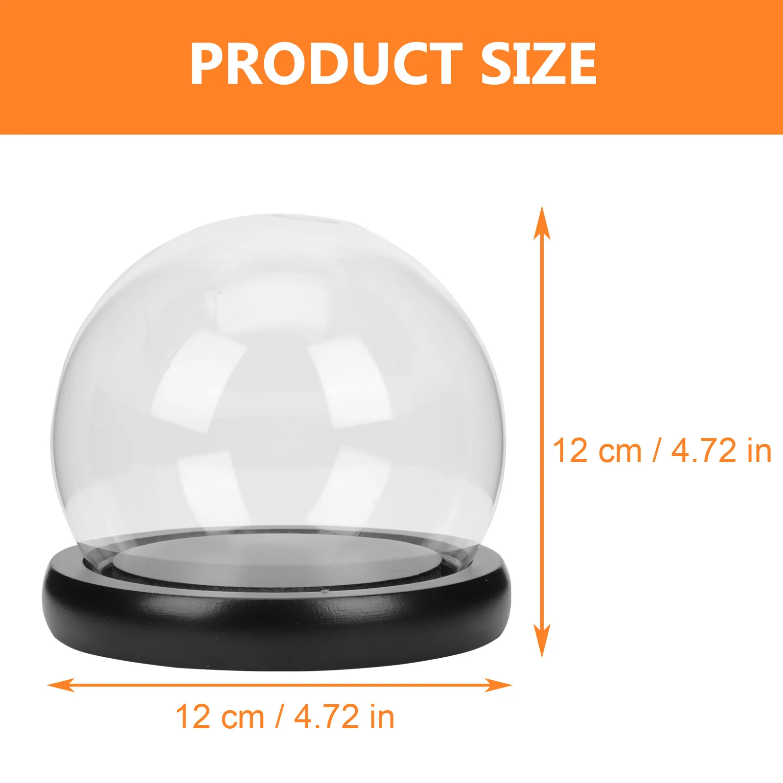 غطاء زجاجي على شكل زهرة أبدية، قاعدة خشبية، قبة شفافة، عرض ديكور لحفلات أعياد الميلاد والولائم وديكور المنزل