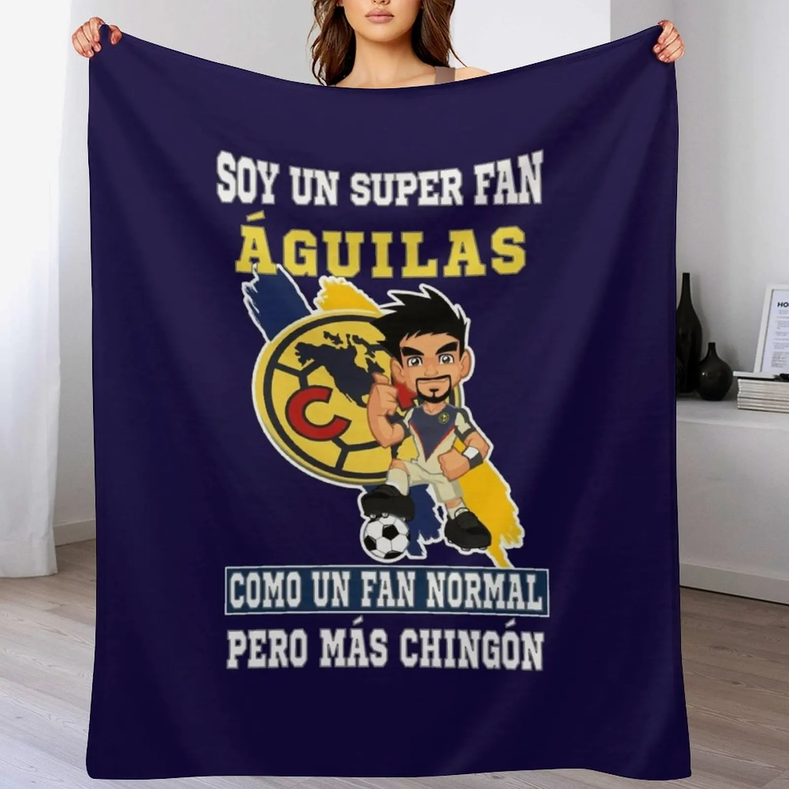 Aguilas del America Futbol Mexicano Soccer Fan Aguilas liga mx Throw Blanket Plaid on the sofa Decorative Sofa Blankets