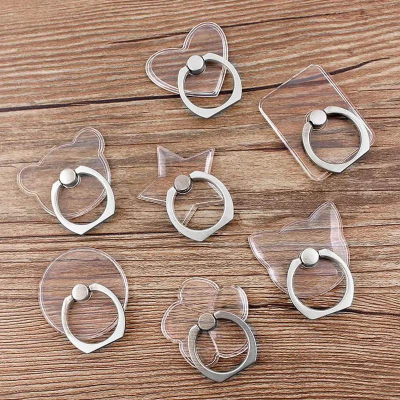 

​ 1/3 шт. универсальный держатель для мобильного телефона, подставка для кольца на палец, магнитный для милого сотового смартфона, прозрачный держатель