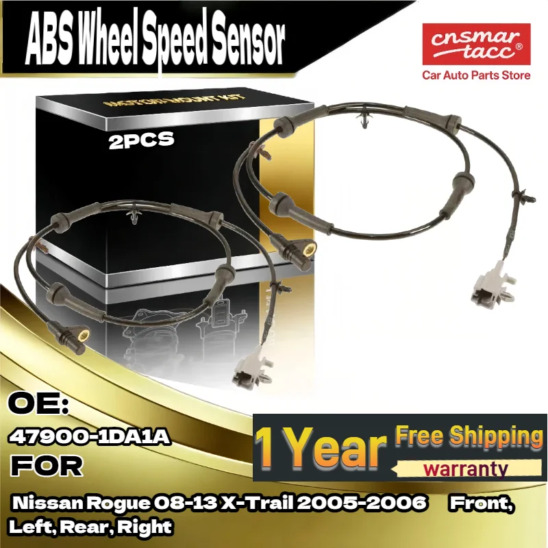 

For 2pcs Front or Rear ABS Speed Sensor 47900-1DA1A for Nissan Rogue 2008-2013 X-Trail 2005 2006