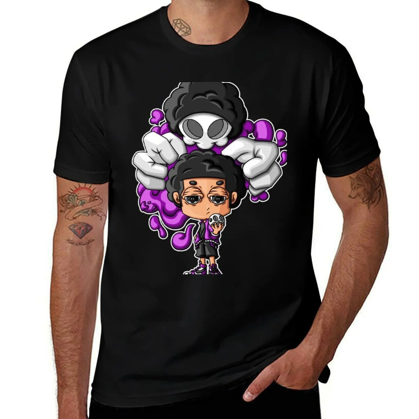 

Purple Necromancer T-Shirt T-shirts oversize summer clothes new edition anime figures heavy weight t shirts for men