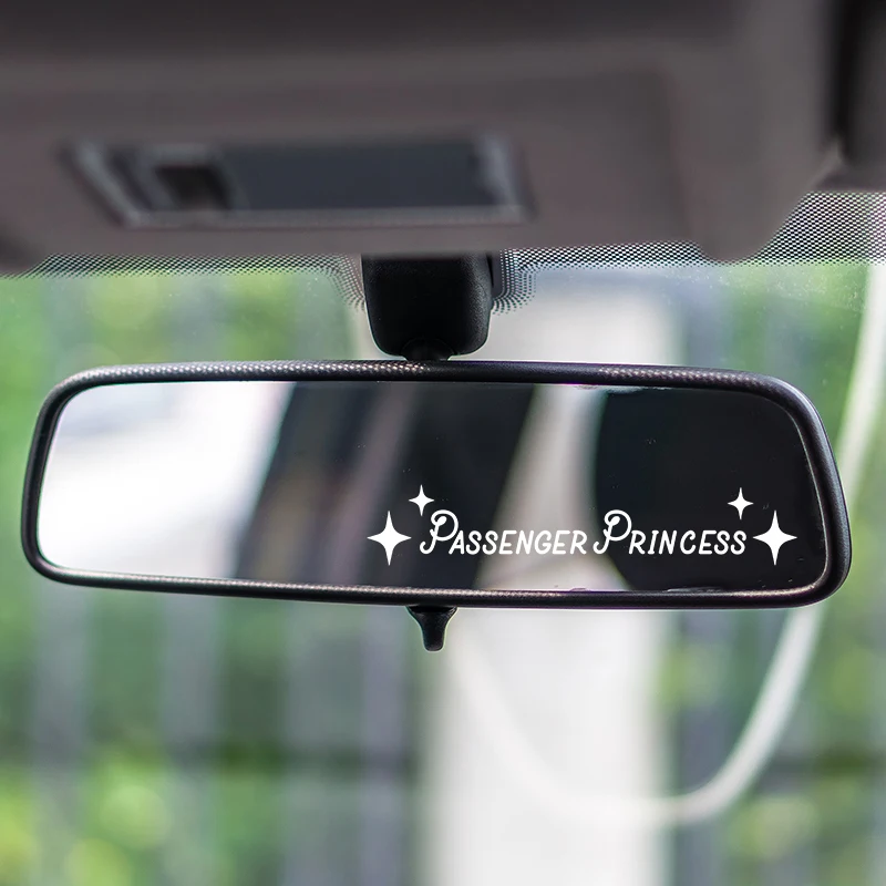 

1 Pack Car Interior Decor Creative Passenger Side Princess Mirror Sticker Cute Car Vinyl Fun Art Sticker Car Accessories Tools