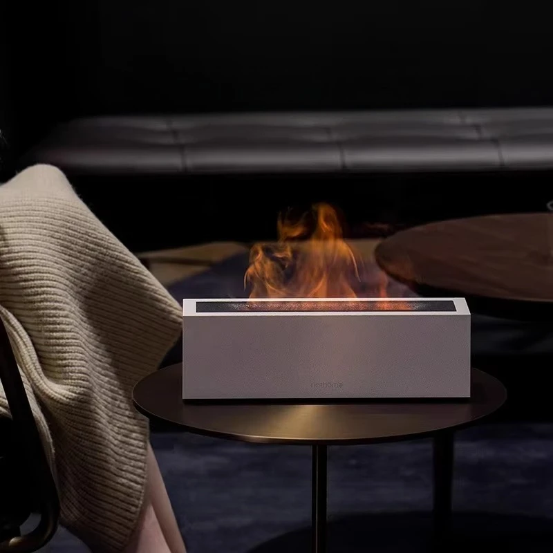 

Машина для ароматерапии Nordic Oumu с пламенем, увлажнитель воздуха, распыление воздуха, окружающий свет, подарок для дома в спальне