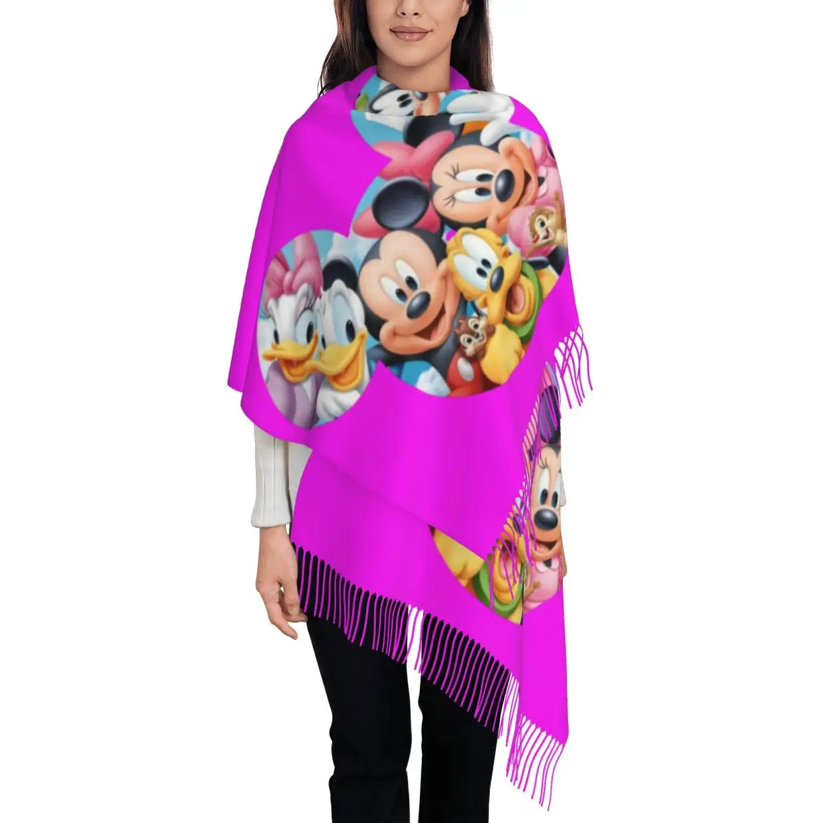 

Custom Print Mickey Mouse Scarf Men Women Winter Fall Warm Scarves Shawls Wraps