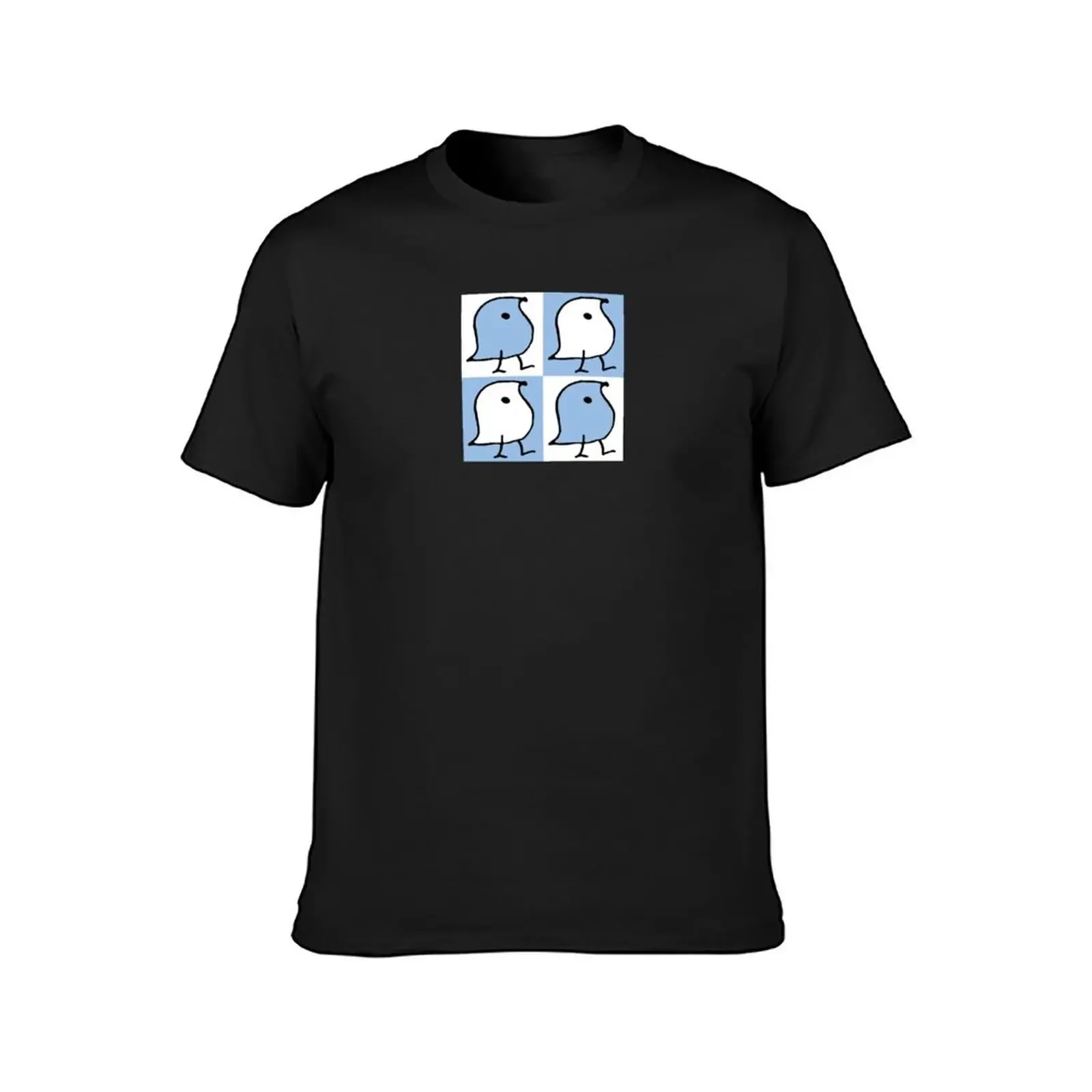 Blue and White Wugs T-Shirt plain sweat mens designer clothes