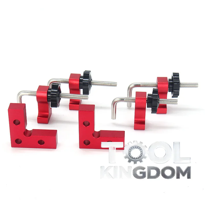 

1 шт. Регулируемый мини-зажим L-образной формы из алюминиевого сплава для деревообработки, 90 градусов ° Инструмент для быстрой угловой фиксации