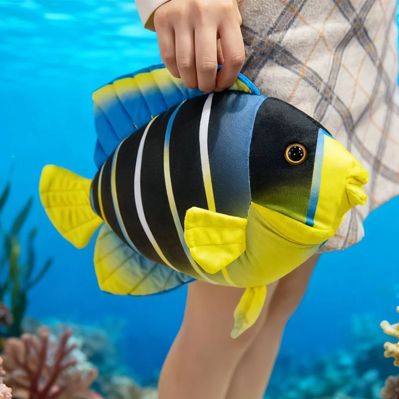 

36 см тропические рыбы Simualtiopn морские организмы реалистичные красочные полосы рыбы аквариум сувенир подарки на день рождения