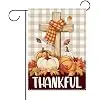 Thankful Garden Flag 12x18 Fall Thanksgiving Cross Pumpkin Yard Flag Double jjp