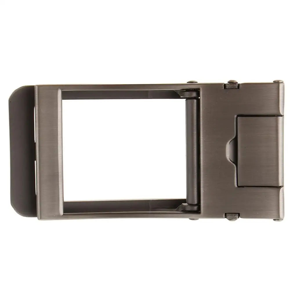 الرجال سبيكة حزام السقاطة التلقائي الشريحة مشبك استبدال رمادي فاتح أسود #2