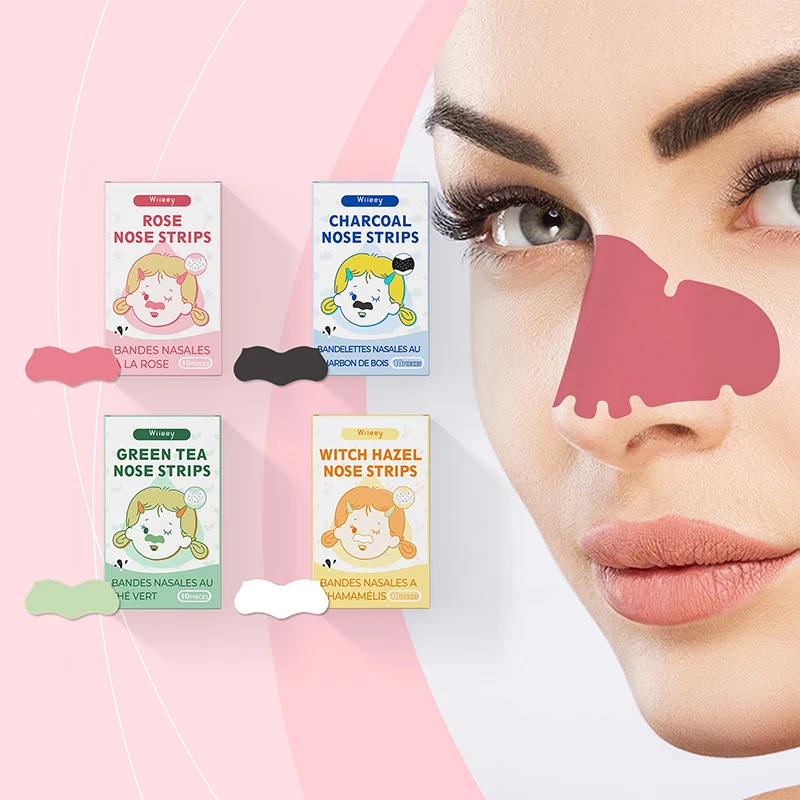 10 Stuks Unisex Mee-Eend Masker Peel Nasale Strips Diepe Reiniging Krimp Porie Neus Zwart Hoofd Verwijderen Stickers Huidverzorgingsmasker