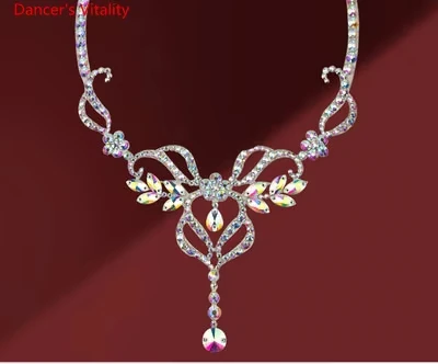 BELly Dance Accessories Women Necklace AB Stones Dancing Jewellery Latin Tango Dance Clothing adult bollywood jewellery