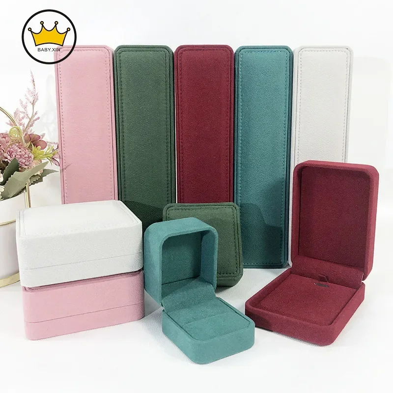 Ring Holder Rounded Flannelette Jewelry Box Earrings Case Bracelet Bracelet Box in Stock