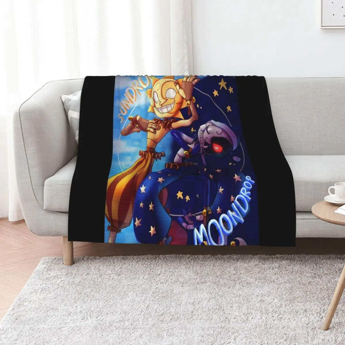 

Sunnydrop and Moondrop Throw Blanket Moving Personalized Gift Luxury Cute Blankets
