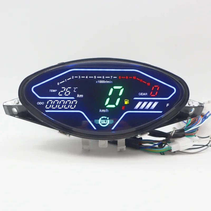 

MotoQueen LED Digital Motorcycle Speedometer RPM Dashboard For BIZ100 C100 Colombia,Brazil Ro Velocime