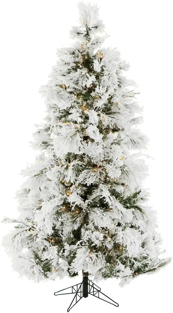 10 Feet Tall, Modern Tree Includes White Incandescent Smart Lights, Artificial Tree Perfect for Indoor Christmas Décor