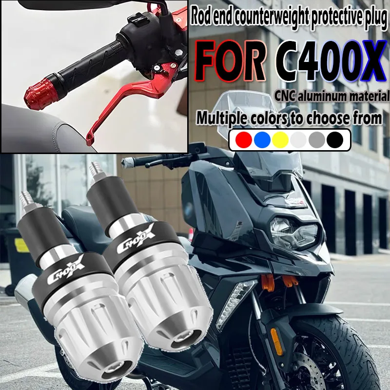 

Suitable for C400X motorcycle pole end anti fall plug scooter handle balance block CNC aluminum alloy modification accessories