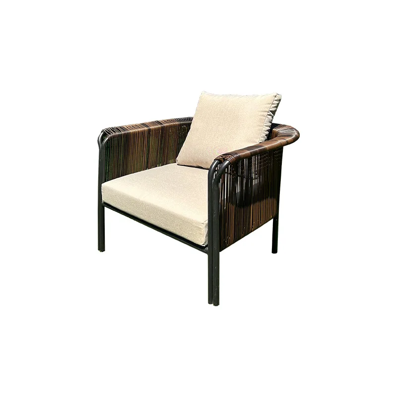 

Outdoor rattan chair coffee table outdoor balcony garden lounge chair