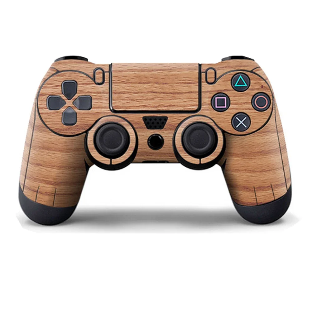 2pcs/lot Skin Sticker For PS4 Controller Gameing sticker Anti-slip Decoratio wood Protective Stickers Decal skin wood design